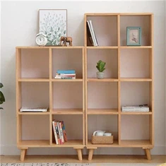 Дъбова библиотека с регулируеми рафтове